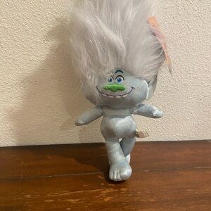 Sparkly Blue Dream Works Troll Doll with White Hair NWT
